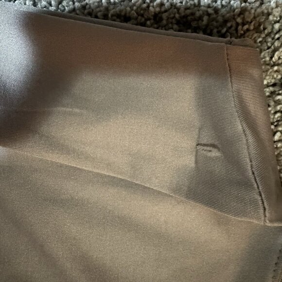NWT Justify Dress Women’s XL Tan Brown Fitted Long Stretch *Flaw - Picture 12 of 16